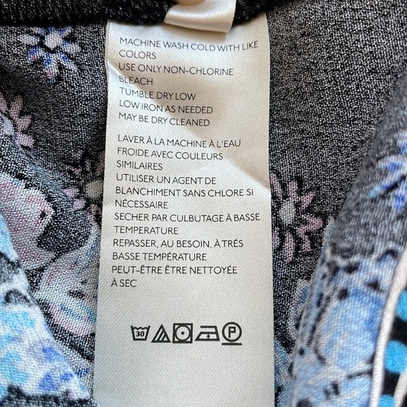 Free People Mix and Match Mixed Print Cropped Blouse. Size Small. - Picture 11 of 15